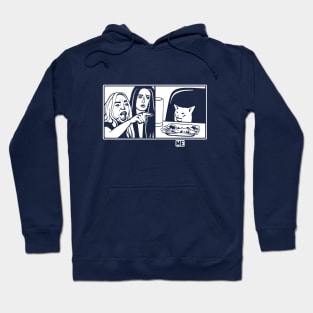 Woman yelling at a cat meme. Funny design for meme lovers Hoodie